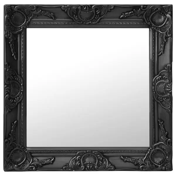 Gossi oglinda de perete in stil baroc, negru, 50 x 50 cm