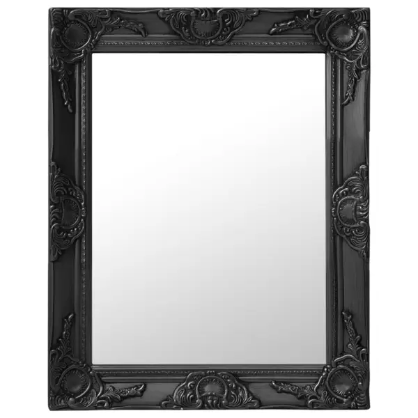 Gossi oglinda de perete in stil baroc, negru, 50 x 60 cm