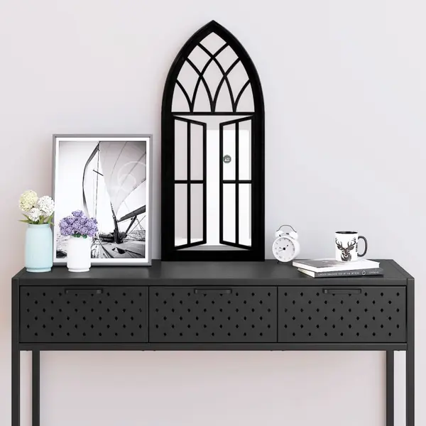 Gossi oglinda,negru, 70x30 cm,fier, pentru utilizare in interior