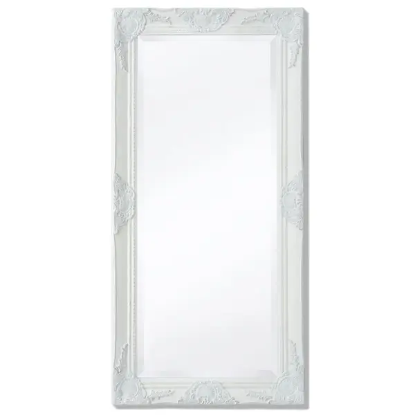 Gossi oglinda verticala in stil baroc, 100 x 50 cm, alb