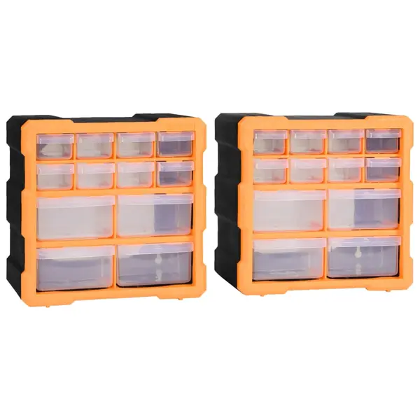 Gossi organizatoare cu 12 sertare, 2 buc., 26,5 x 16 x 26 cm