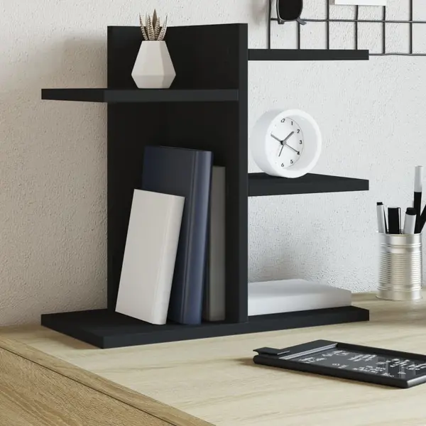 Gossi organizator birou, negru, 42x21,5x42 cm lemn prelucrat