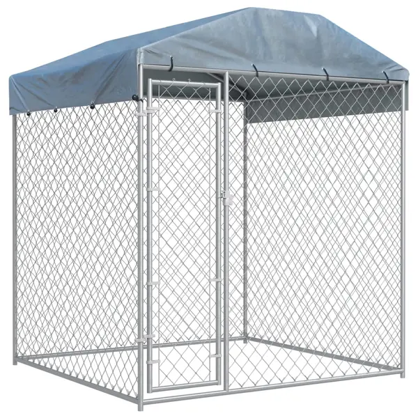 Gossi padoc de exterior cu prelata pentru caini, 193x193x225 cm