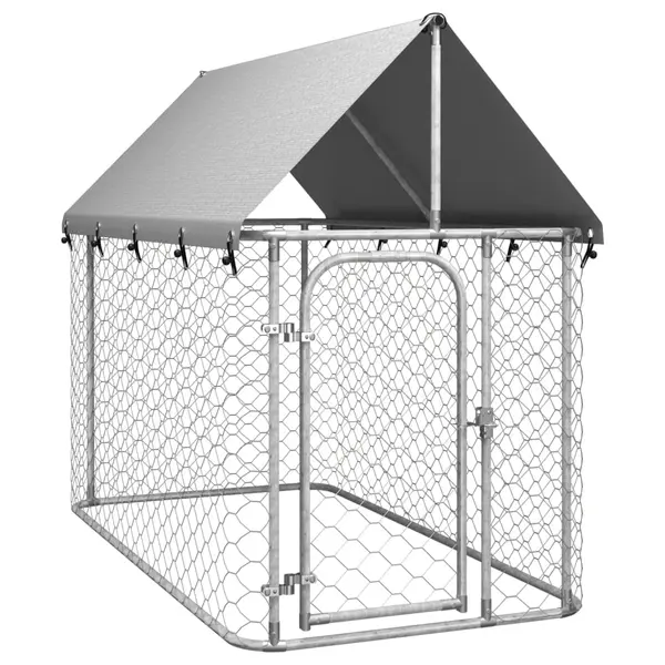 Gossi padoc pentru caini de exterior, cu acoperis, 200x100x150 cm