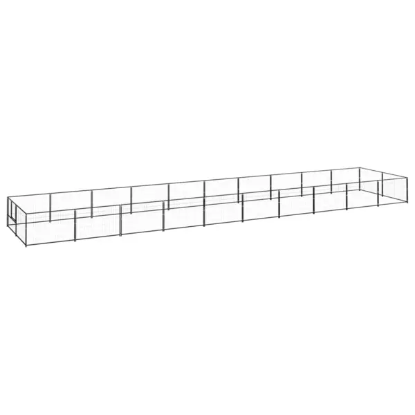Gossi padoc pentru caini, negru, 20 m2, otel
