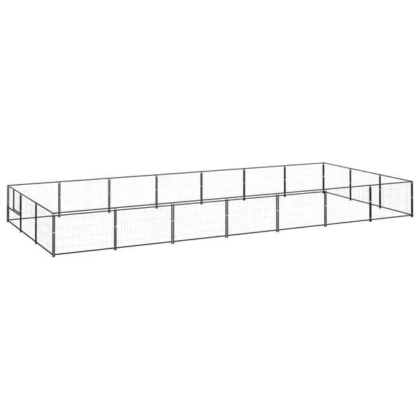 Gossi padoc pentru caini, negru, 21 m2, otel