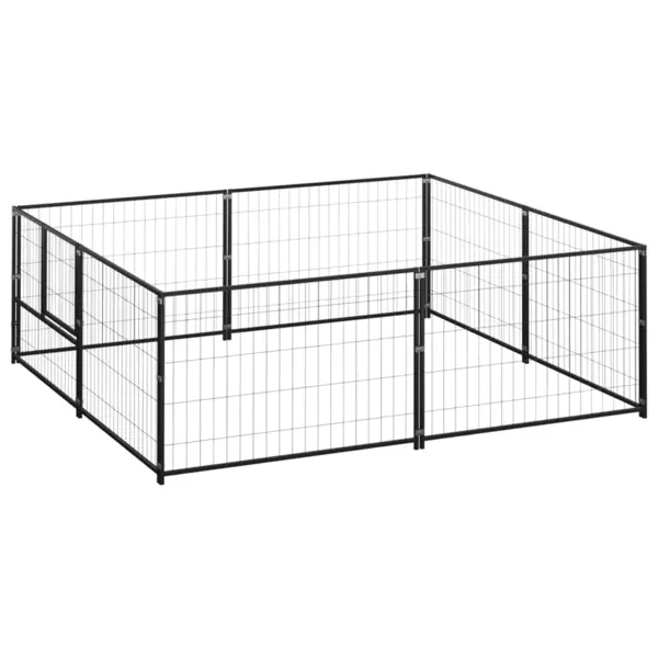 Gossi padoc pentru caini, negru, 4 m2, otel