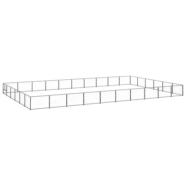 Gossi padoc pentru caini, negru, 60 m2, otel