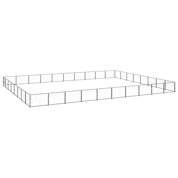 Gossi padoc pentru caini, negru, 80 m2, otel