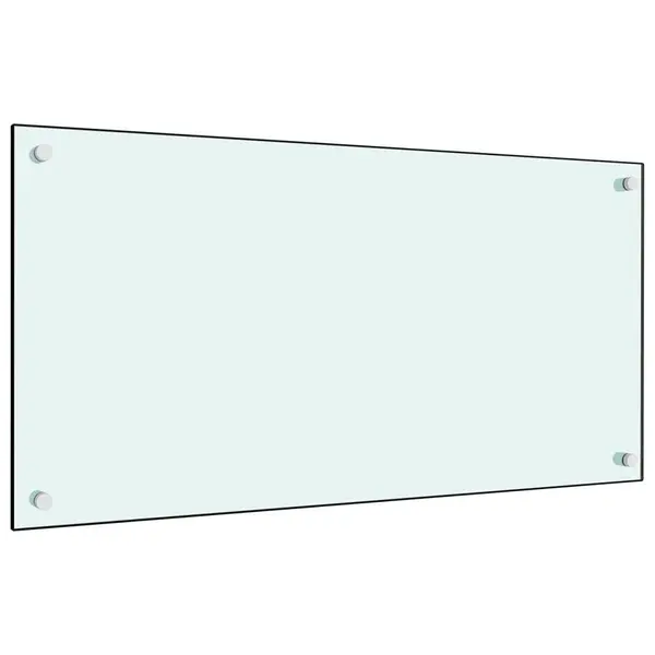 Gossi panou antistropi de bucatarie, alb, 80x40 cm, sticla securizata