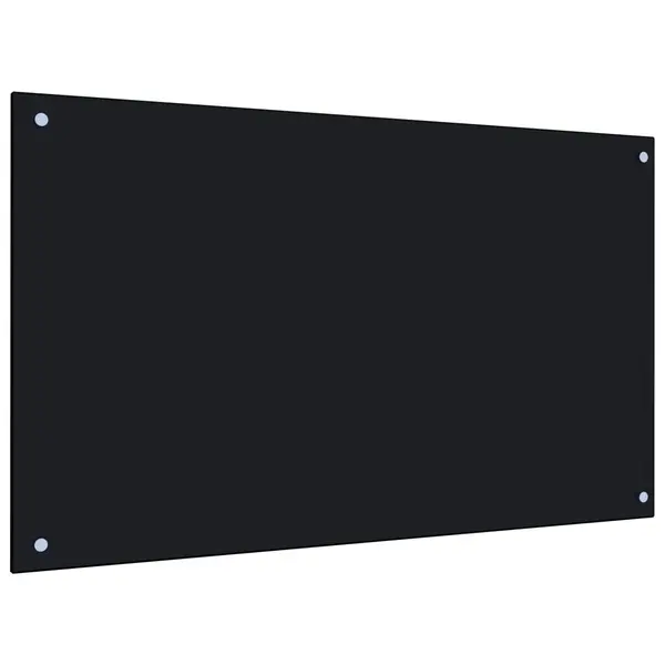 Gossi panou antistropi de bucatarie negru 100x60 cm sticla securizata