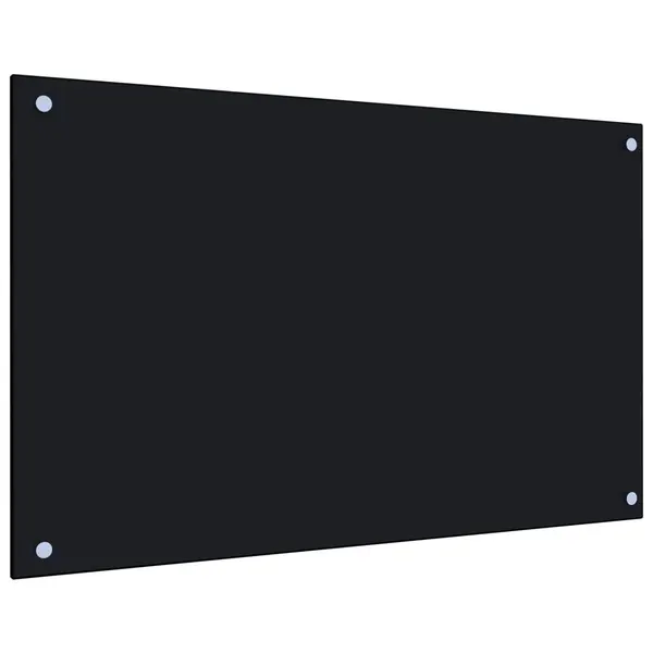 Gossi panou antistropi de bucatarie, negru 80x50 cm sticla securizata