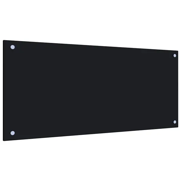 Gossi panou antistropi de bucatarie, negru 90x40 cm sticla securizata