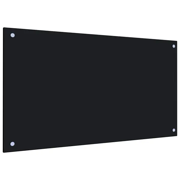 Gossi panou antistropi de bucatarie, negru 90x50 cm sticla securizata