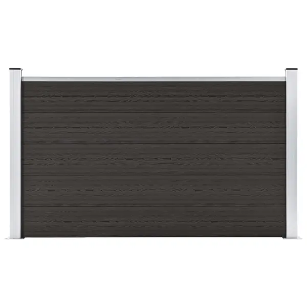 Gossi panou de gard, 180x105 cm, negru, wpc