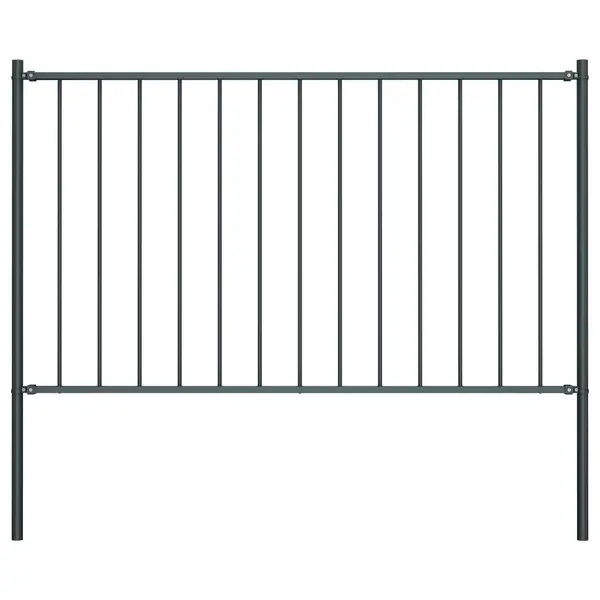 Gossi panou de gard cu stalpi, antracit, 1,7 x 1 m, otel