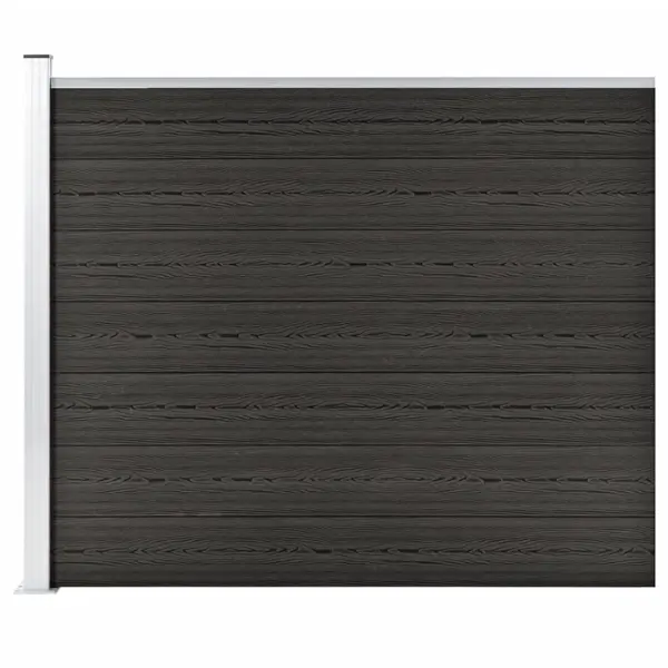 Gossi panou de gard, gri, 175x146 cm, wpc