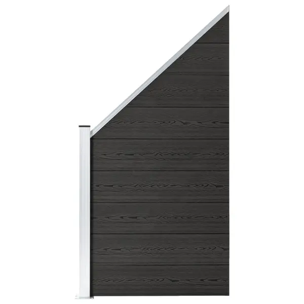Gossi panou de gard, gri, 95x(105-180) cm, wpc