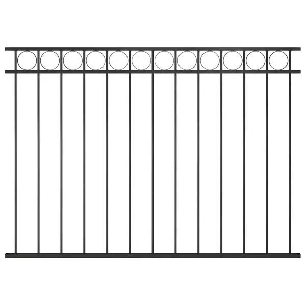 Gossi panou de gard, negru, 1,7 x 1,2 m, otel