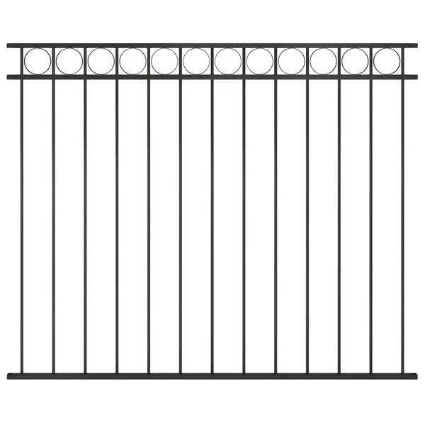 Gossi panou de gard, negru, 1,7 x 1,5 m, otel