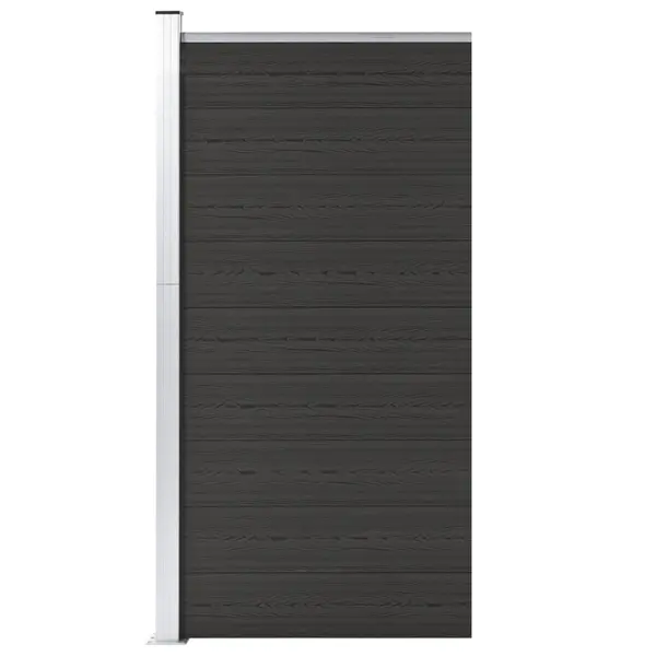 Gossi panou de gard, negru, 95x186 cm, wpc