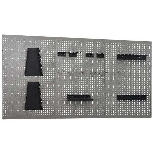 Gossi panouri pentru scule de perete, 3 buc., 40 x 58 cm, otel