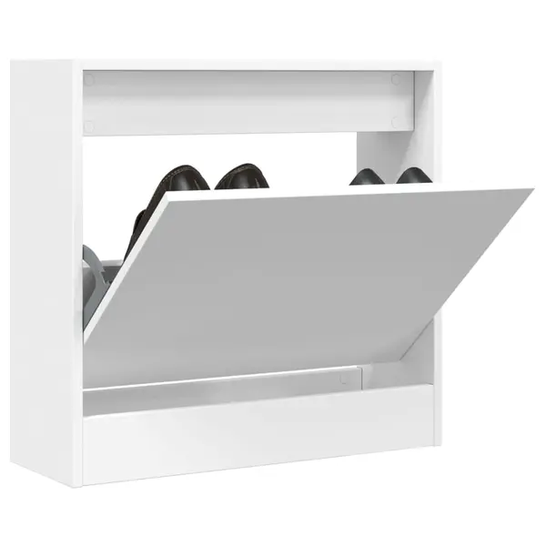 Gossi pantofar, alb, 60x21x57 cm, lemn prelucrat