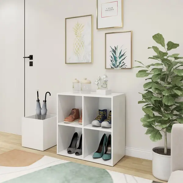 Gossi pantofar de hol, alb, 105 x 35,5 x 70 cm, pal