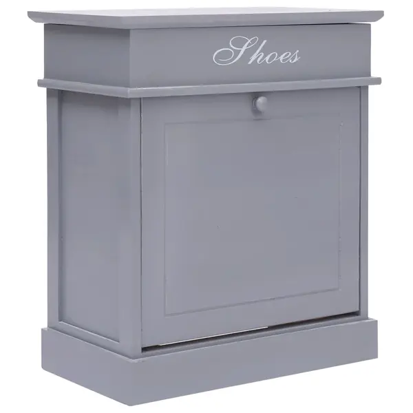 Gossi pantofar, gri, 50 x 28 x 58 cm, lemn de paulownia