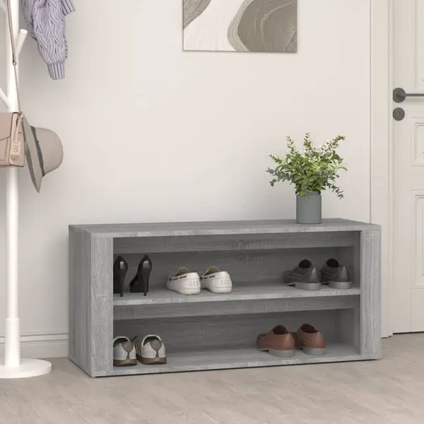 Gossi pantofar, gri beton, 100x35x45 cm, lemn compozit