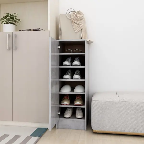 Gossi pantofar, gri beton, 32x35x92 cm, pal