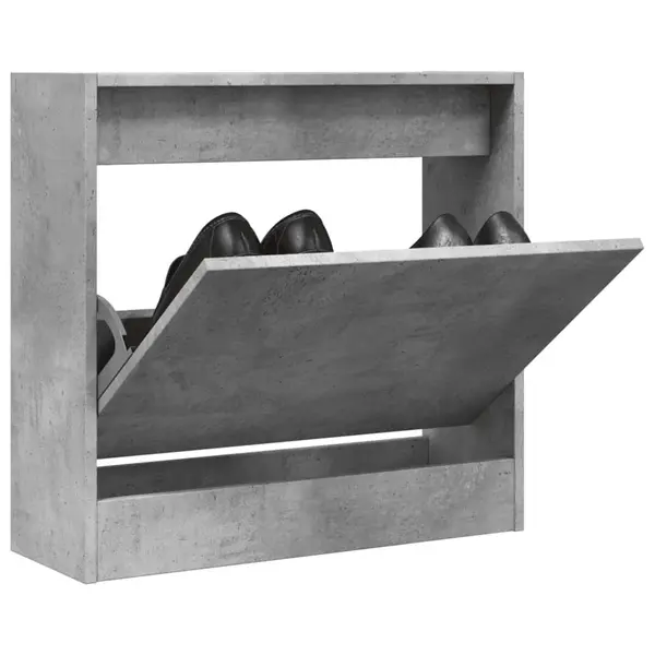 Gossi pantofar, gri beton, 60x21x57 cm, lemn compozit