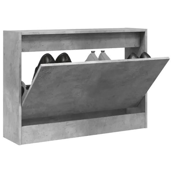 Gossi pantofar, gri beton, 80x21x57 cm, lemn prelucrat