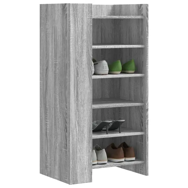 Gossi pantofar, gri sonoma, 52x37,5x100 cm, lemn prelucrat