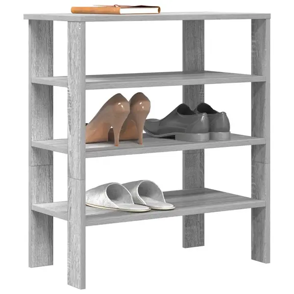 Gossi pantofar, gri sonoma,61x32x70 cm, lemn prelucrat
