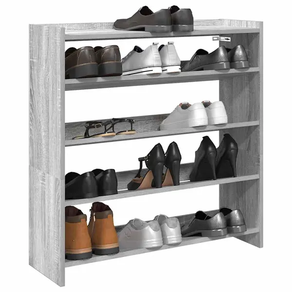 Gossi pantofar, gri sonoma, 80x25x81 cm, lemn compozit