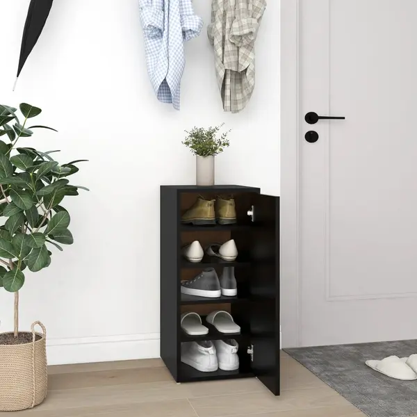Gossi pantofar, negru, 32x35x70 cm, pal