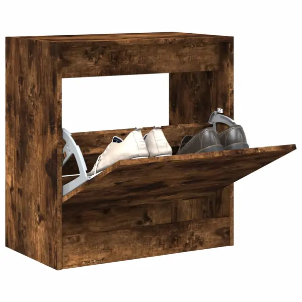 Gossi pantofar, stejar fumuriu, 60x34x63,5 cm, lemn compozit
