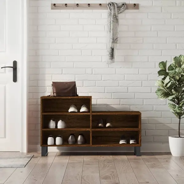 Gossi pantofar, stejar maro, 102x36x60 cm, lemn prelucrat