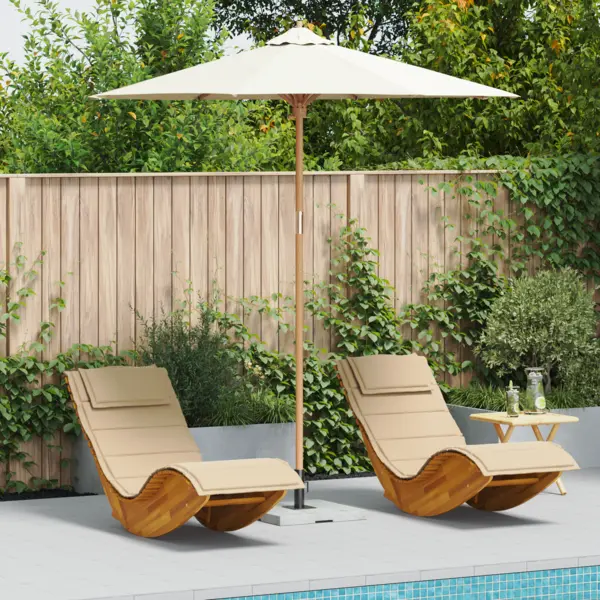 Gossi parasol gradina alb crem 240x260 cm bambus