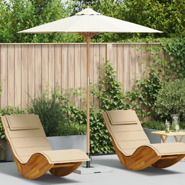 Gossi parasol gradina crem 217x230 cm bambus