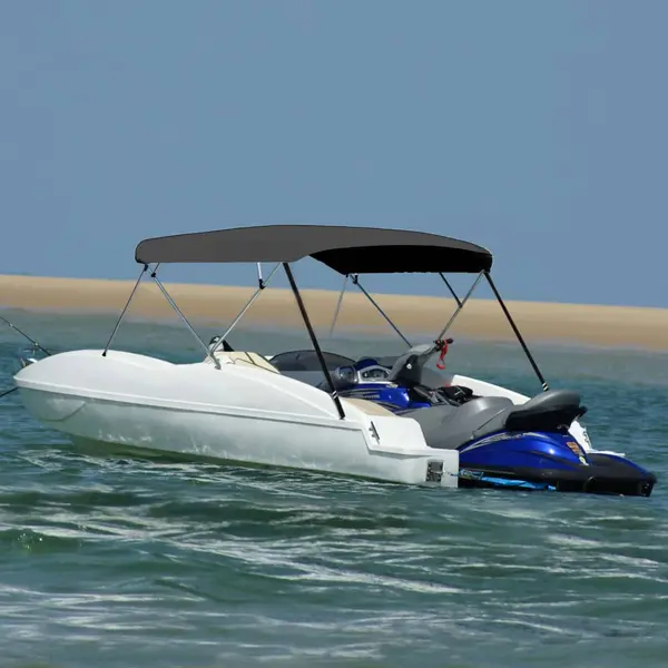 Gossi parasolar barca bimini, 4 arcuri, antracit,243x(230-244) x137cm