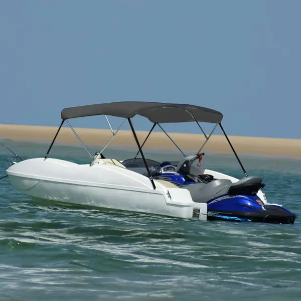 Gossi parasolar barca bimini cu 3 arcuri, antracit, 183x180x137 cm