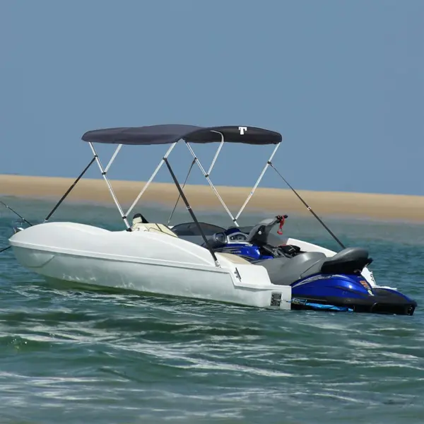 Gossi parasolar bimini 3 arcuri pereti din plasa 183x(137-152)x137 cm