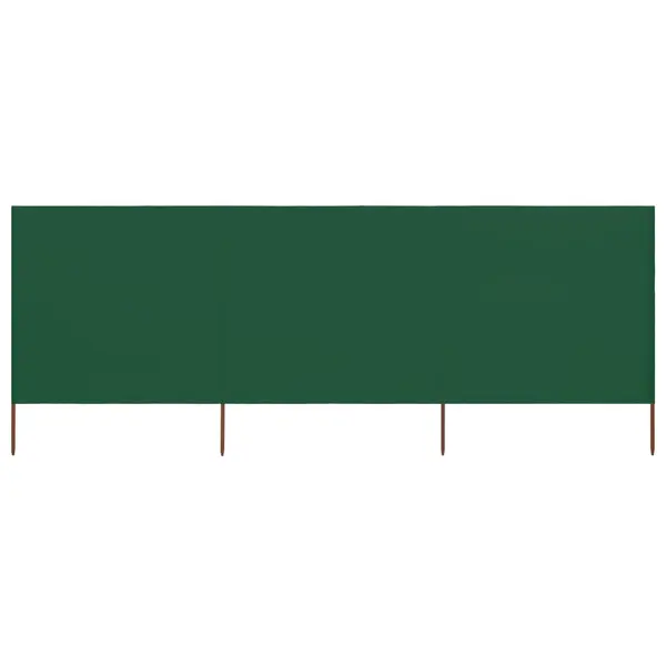 Gossi paravan anti-vant cu 3 panouri, verde, 400 x 160 cm, textil