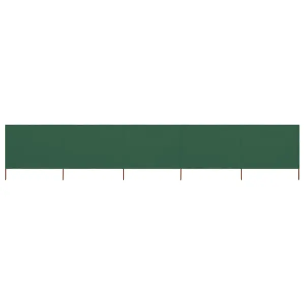 Gossi paravan anti-vant cu 5 panouri, verde, 600 x 160 cm, textil