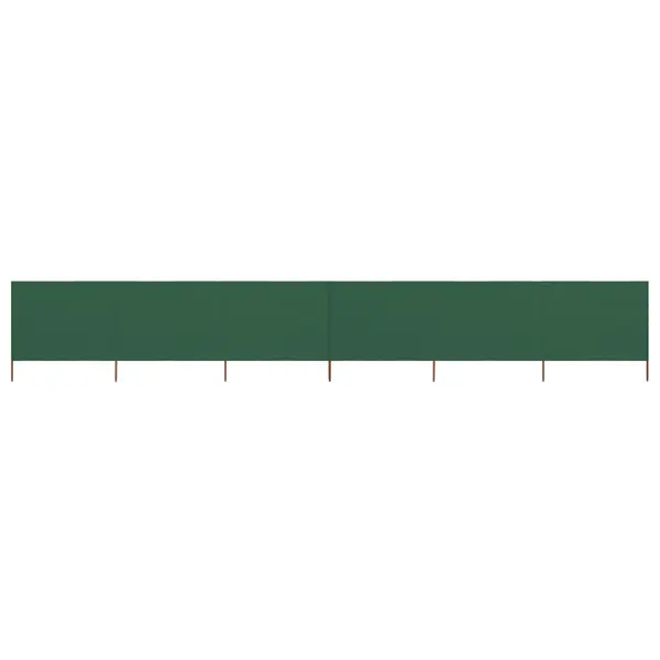 Gossi paravan anti-vant cu 6 panouri, verde, 800 x 120 cm, textil