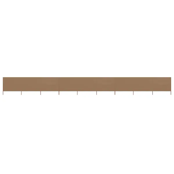 Gossi paravan anti-vant cu 9 panouri gri taupe 1200x120 cm textil