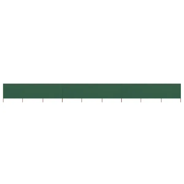 Gossi paravan anti-vant cu 9 panouri, verde, 1200 x 80 cm, textil