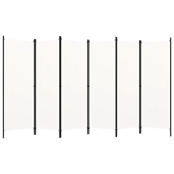 Gossi paravan camera cu 6 panouri, alb, 300 x 180 cm